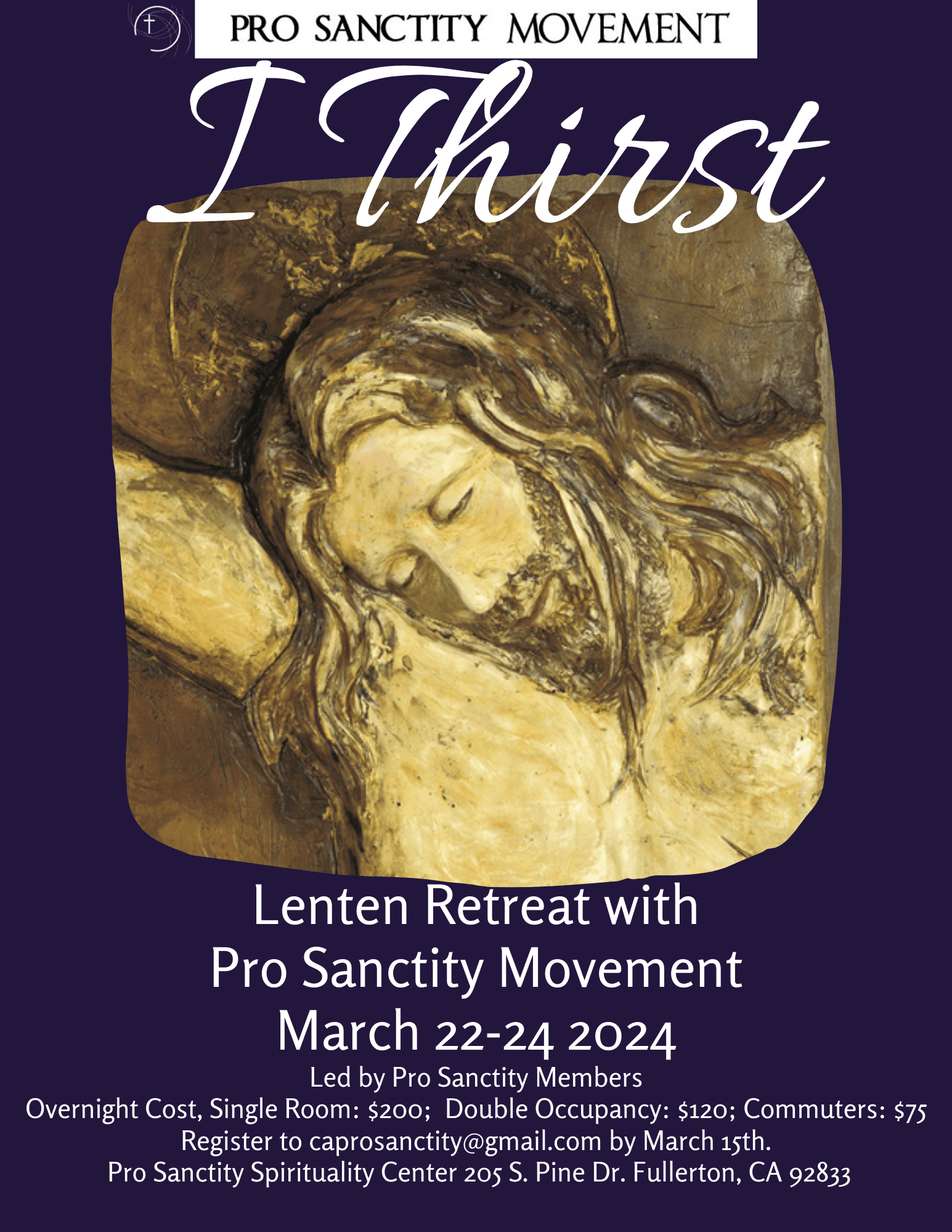 I Thirst Lenten Retreat 2024 flyer